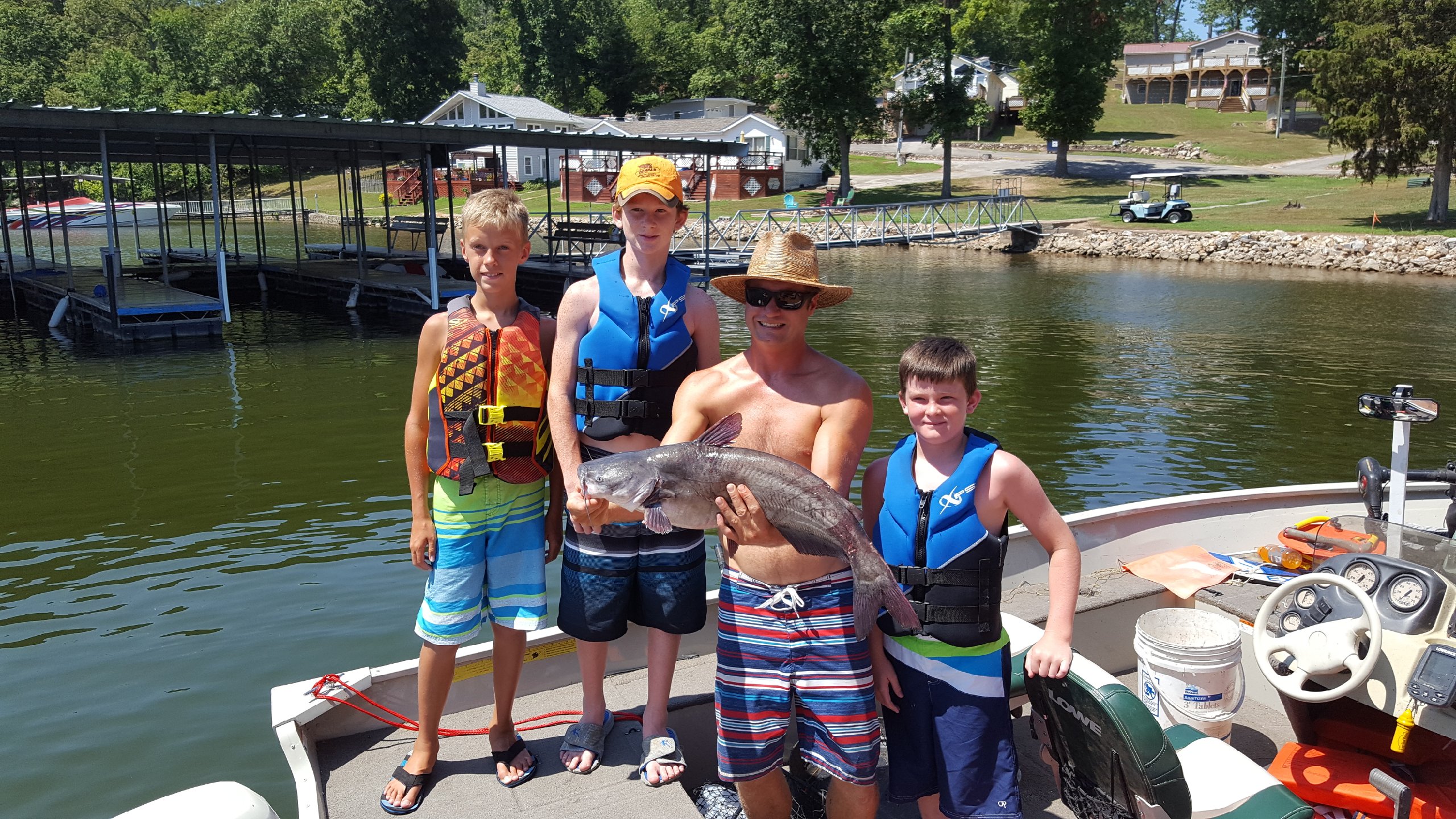 Family with a big catch